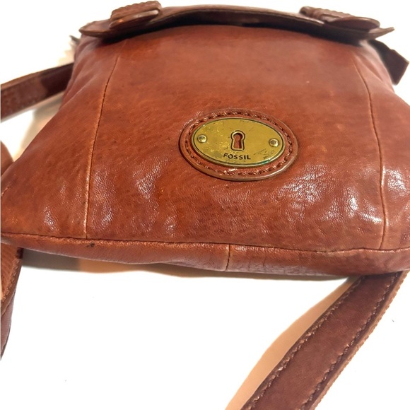 Fossil Brown Leather Crossbody Bag main - Picture 3 of 9